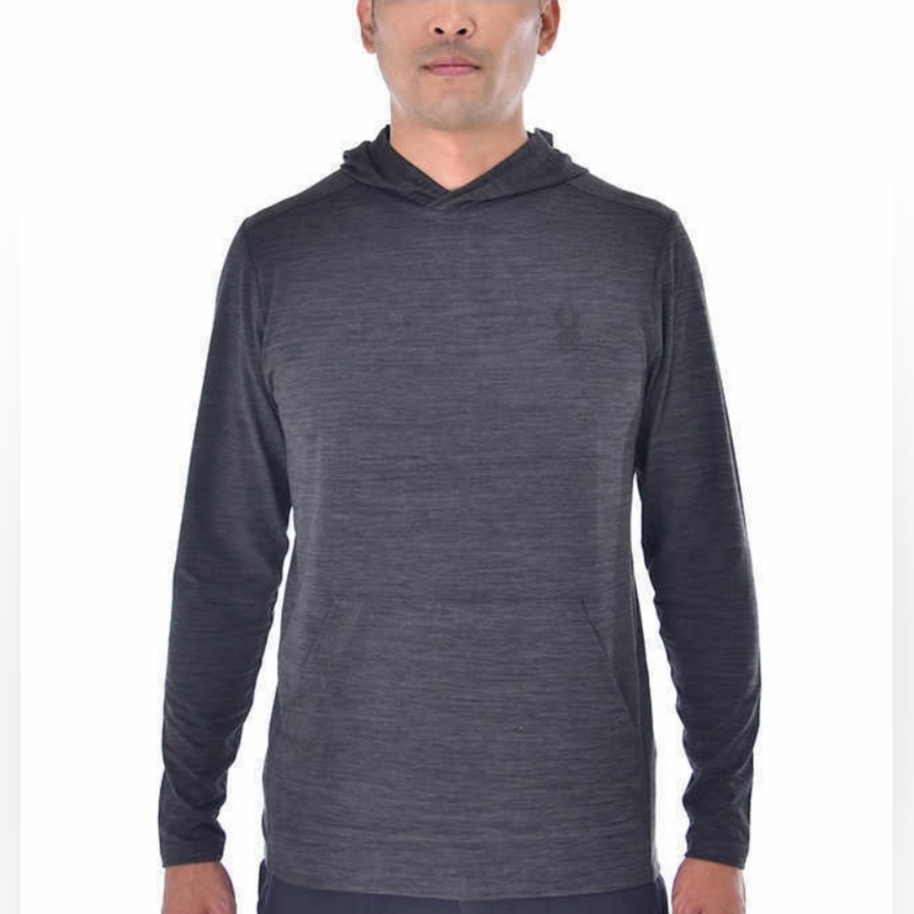 Men's Spyder Active ProWeb Performance Hoodie Gray Size M NWT